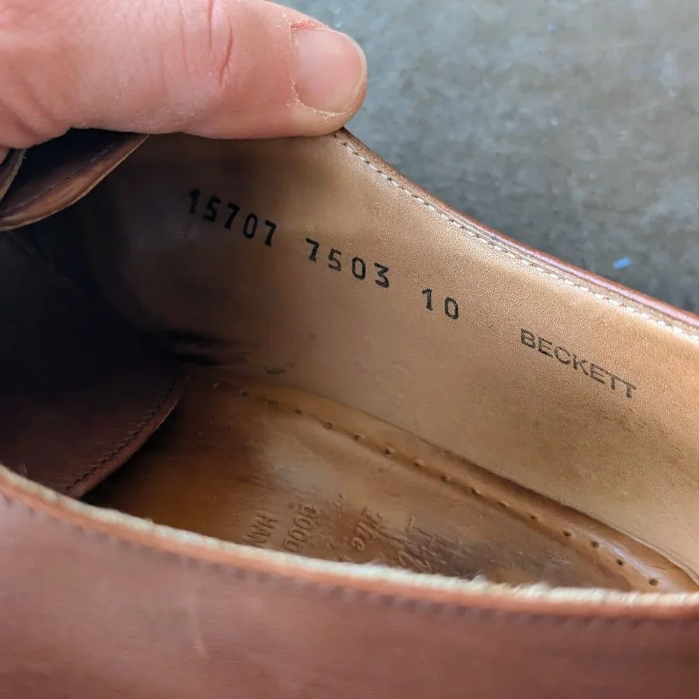 Finsbury Beckett Brown Leather Single Monk Strap Dress Shoes size 10